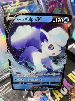 Alolan Vulpix V 033/195 Sealed Snowflake Holiday Calendar Promo Pokemon TCG NM - Image 1
