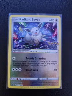 Radiant Eevee SWSH230 – Pokemon GO – Radiant Rare Holo – Near Mint - Image 1