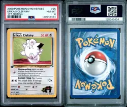 2000 POKEMON GYM HEROES 25 ERIKA'S CLEFAIRY 1ST EDITION NEAR MINT-MINT PSA 8 - Image 3