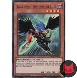 Yugioh Blackwing - Zephyros the Elite DUOV-EN066 Ultra Rare 1st Edition NM - Image 1