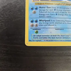 Poliwrath 013/102 Base Set (Shadowless) Holo HP/DMG Pokemon Card WOTC VTG - Image 4