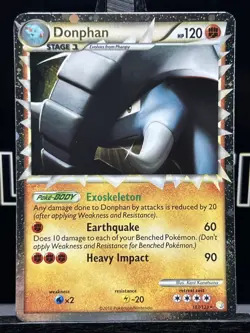 Donphan Prime 107/123 HGSS HeartGold Soulsilver Holo 2010 Pokemon TCG SWIRL VLP - Image 3