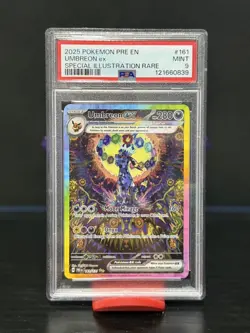2025 POKEMON PRE EN-SPECIAL ILLUSTRATION RARE #161 UMBREON EX PSA 9 - Image 1
