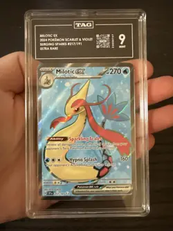 Milotic EX 217/191 Pokemon Surging Sparks Ultra Rare TAG 9 Mint - Image 3