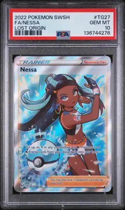 Fa/Nessa TG27 - Pokemon Sword & Shield Lost Origin Lost Origin - PTCG PSA 10 - Image 1