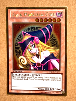 yugioh PGLD-EN033 DARK MAGICIAN GIRL Ultra Gold Rare 1st Edition near mint - Image 1