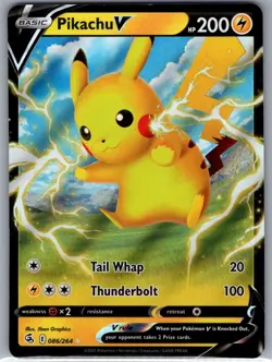 Pikachu V 086/264 SWSH08: Fusion Strike - Pokemon Card - NM - Image 1