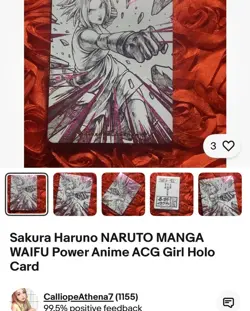 Special 4 RESERVED Naruto Sakura HOT Goddess Waifu Anime Holo Special Cards - Image 2