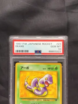 Pokemon Cards: Japanese Team Rocket Common: Ekans 23 PSA 10 - Image 3