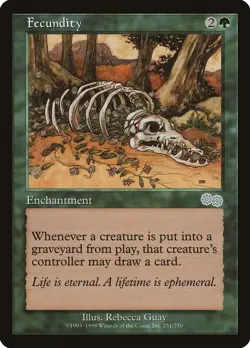 Fecundity Urza's Saga NM Green Uncommon MAGIC THE GATHERING MTG CARD ABUGames - Image 1