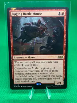 MTG - RAGING BATTLE MOUSE - Wilds of Eldraine (R) - Image 1