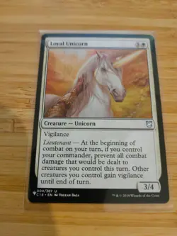 MTG Loyal Unicorn The List M/NM Free UK P&P - Image 1