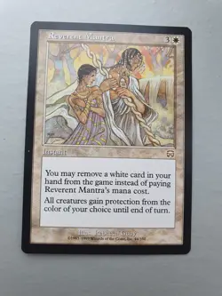 Reverent Mantra, MTG Mercadian Masques (1999) Rare White Instant NM - Image 1