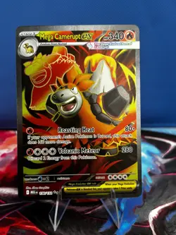 Pokemon Mega Camerupt ex Me01: Mega Evolution 156/132 Holo Ultra Rare EX - Image 1