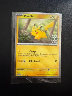 Pikachu 025/165 Cosmos Holo Stamped Promo Holiday Calendar Pokemon - NM SEALED - Image 1