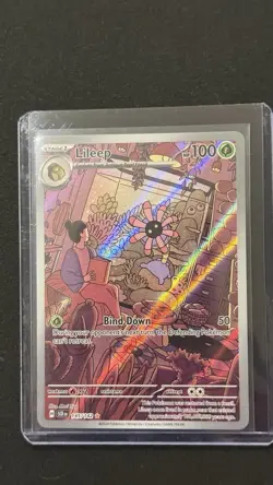 Pokemon Lileep 145/142 Stellar Crown Illustration Rare Holo NM - Image 1