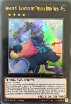 Number 41: Bagooska the Terribly Tired Tapir Ultra Rare 1st Ed BLRR-EN085 YuGiOh - Image 1