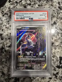 Pokemon TCG Miraidon 013 Sv: Scarlet & Violet Promo Holo PSA 10 Card Stock - Image 4