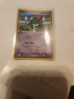 POKEMON EX DELTA SPECIES REVERSE HOLO STAMPED RALTS COMMON CARD 81/113 - Image 1