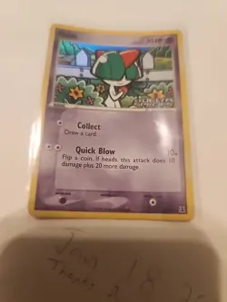 POKEMON EX DELTA SPECIES REVERSE HOLO STAMPED RALTS COMMON CARD 81/113 - Image 2