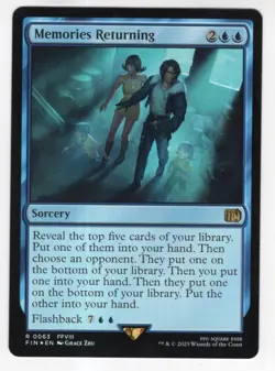 MTG Final Fantasy Foil Rare #0063 Memories Returning - Image 1