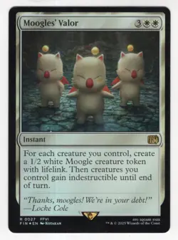 MTG Final Fantasy Foil Rare #0027 Moogles Valor - Image 1