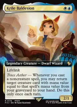 Magic The Gathering MTG KRILE BALDESION EXTENDED ART Final Fantasy NM Near Mint - Image 1