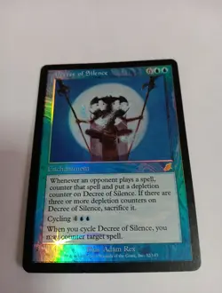 1x Foil Decree of Silence MTG Scourge Premodern Rare LP - Image 2