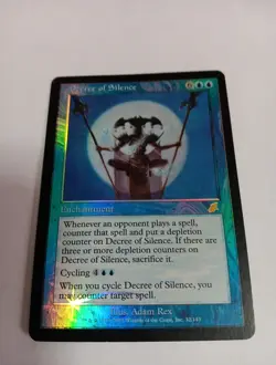 1x Foil Decree of Silence MTG Scourge Premodern Rare LP - Image 3