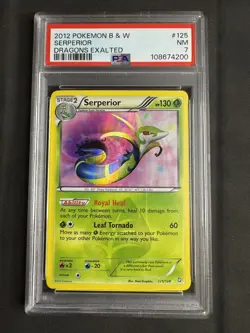 Pokemon Serperior Dragons Exalted Secret Rare Holo #125 PSA 7 Mint - Image 1