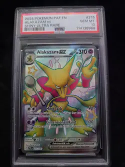 2024 POKEMON PAF EN-PALDEAN FATES SHINY ULTRA RARE #215 ALAKAZAM EX PSA 10 - Image 1