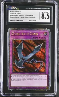 Kunai With Chain *CGC 8.5* RA03-EN204 *Quarter Century Secret Rare* Yugioh - Image 1