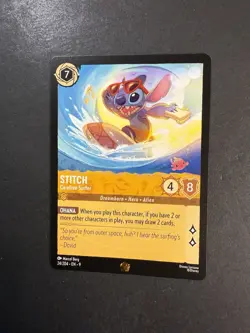 STITCH- Carefree Surfer Legendary #24/204 EN 9 Disney Lorcana FABLED - Non-Foil - Image 1
