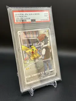 PSA 9 Pikachu 054/049 CHR SM11B Dream League 2019 Pokemon Card Japanese - Image 2