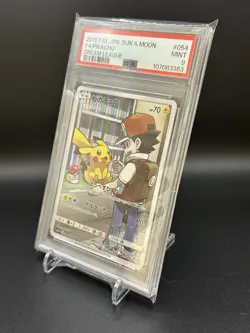 PSA 9 Pikachu 054/049 CHR SM11B Dream League 2019 Pokemon Card Japanese - Image 3