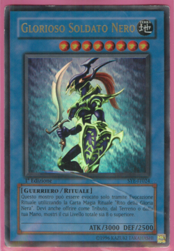 GLORIOSO SOLDATO NERO (Black Luster) Ultra Rara • SYE IT024 Yugioh! • heavy play - Image 1