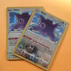 Reverse Holo DITTO 107/159 & Holo Rare Crown Zenith SWSH pokemon cards bundle - Image 1