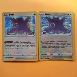 Reverse Holo DITTO 107/159 & Holo Rare Crown Zenith SWSH pokemon cards bundle - Image 2