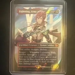 Lightning, Army of One (0545) (Borderless) (Surge Foil) Final Fantasy Foil - Image 1