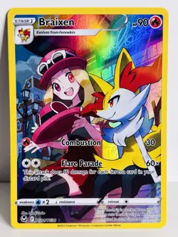 Braixen TG01/TG30 Silver Tempest Pokemon Card TCG - Image 1