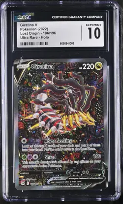 [CGC 10] Giratina V 186/196 Lost Origin Alternate Art POKEMON - Image 1