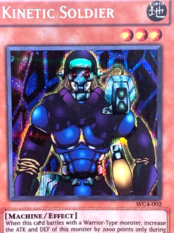 yugioh Kinetic Soldier WC4-002 Secret Rare Unlimited Edition Played - Image 2