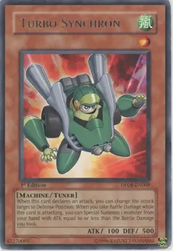 Yugioh Turbo Synchron DP08-EN009 Rare 1st Edition LP - Image 1