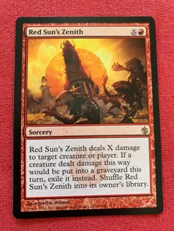Carte Magic MTG Mirrodin assiege - Red Sun's Zenith Zenith de Rougesoleil EN EX - Image 1