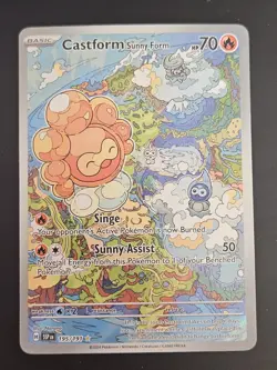 Pokemon TCG - Castform Sunny Form 195/191 Sv08: Surging Sparks Holo - Image 1