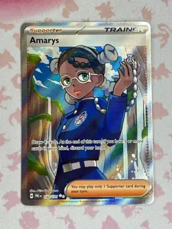 Pokemon Prismatic Evolutions Amarys 132/131 Full Art Trainer - Image 1