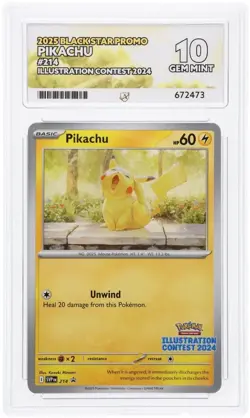 Pokemon TCG Black Star Promo Illustration Contest 2024 Pikachu SVP214 ACE 10 - Image 2