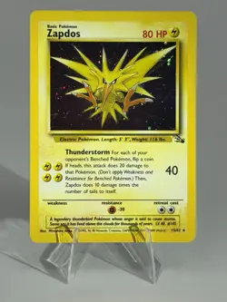 Pokemon TCG WOTC Fossil Zapdos 15/62 Cosmos Holo Rare Thunderstorm Deck - Image 1