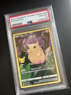 2021 POKEMON CELEBRATIONS #005 FULL ART/PIKACHU PSA 10 - Image 1