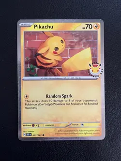 Pokemon TCG Card - Pikachu 051/162 - Pokemon Day 2026 Stamped Promo - Image 1